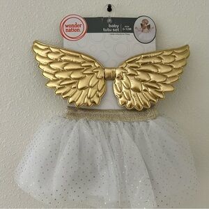Wonder Nation Gold and White Baby Tutu Set
